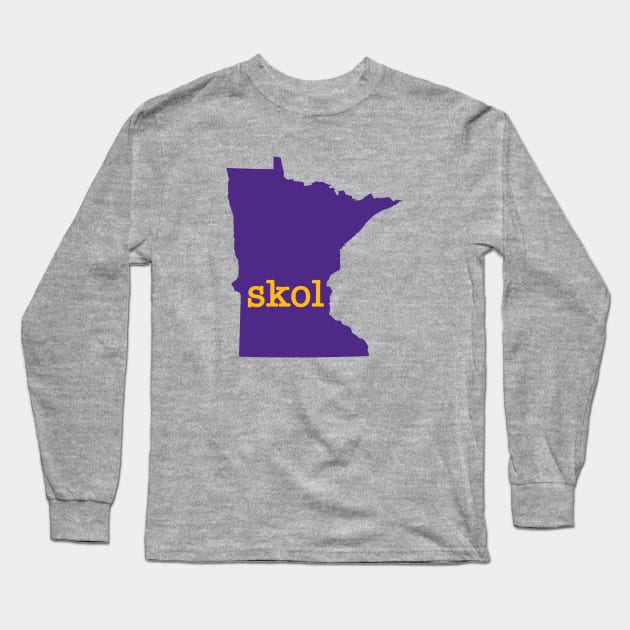 Minnesota Vikings Skol Long Sleeve T-Shirt by juniperandspruce